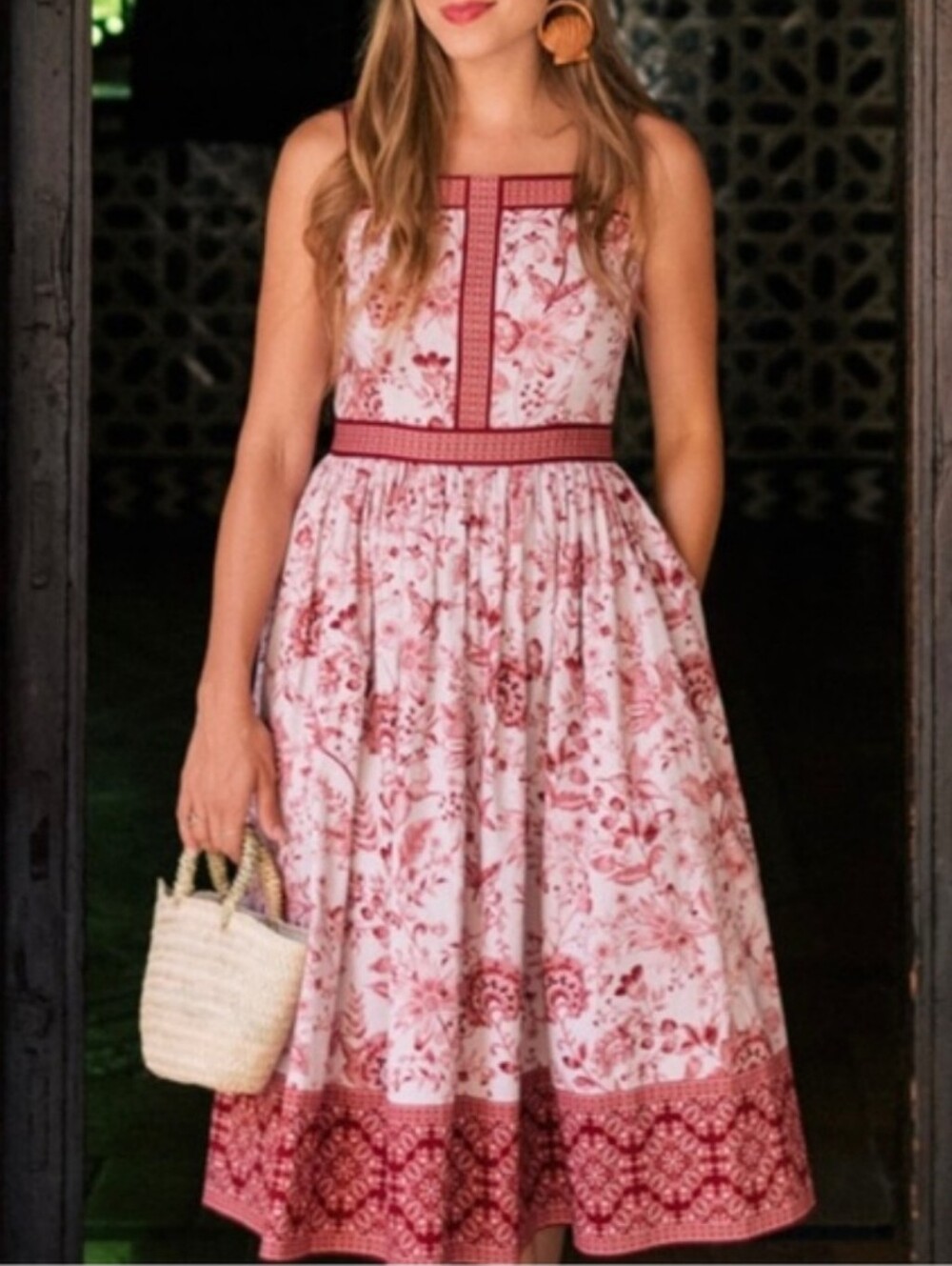 Gal Meets Glam Esme Floral Dress Size 10 Sundress Fit & Flare